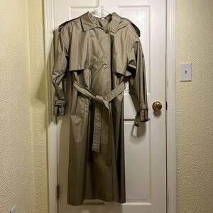 Worthington Essentials Greenish-Grey Unisex Trench Coat